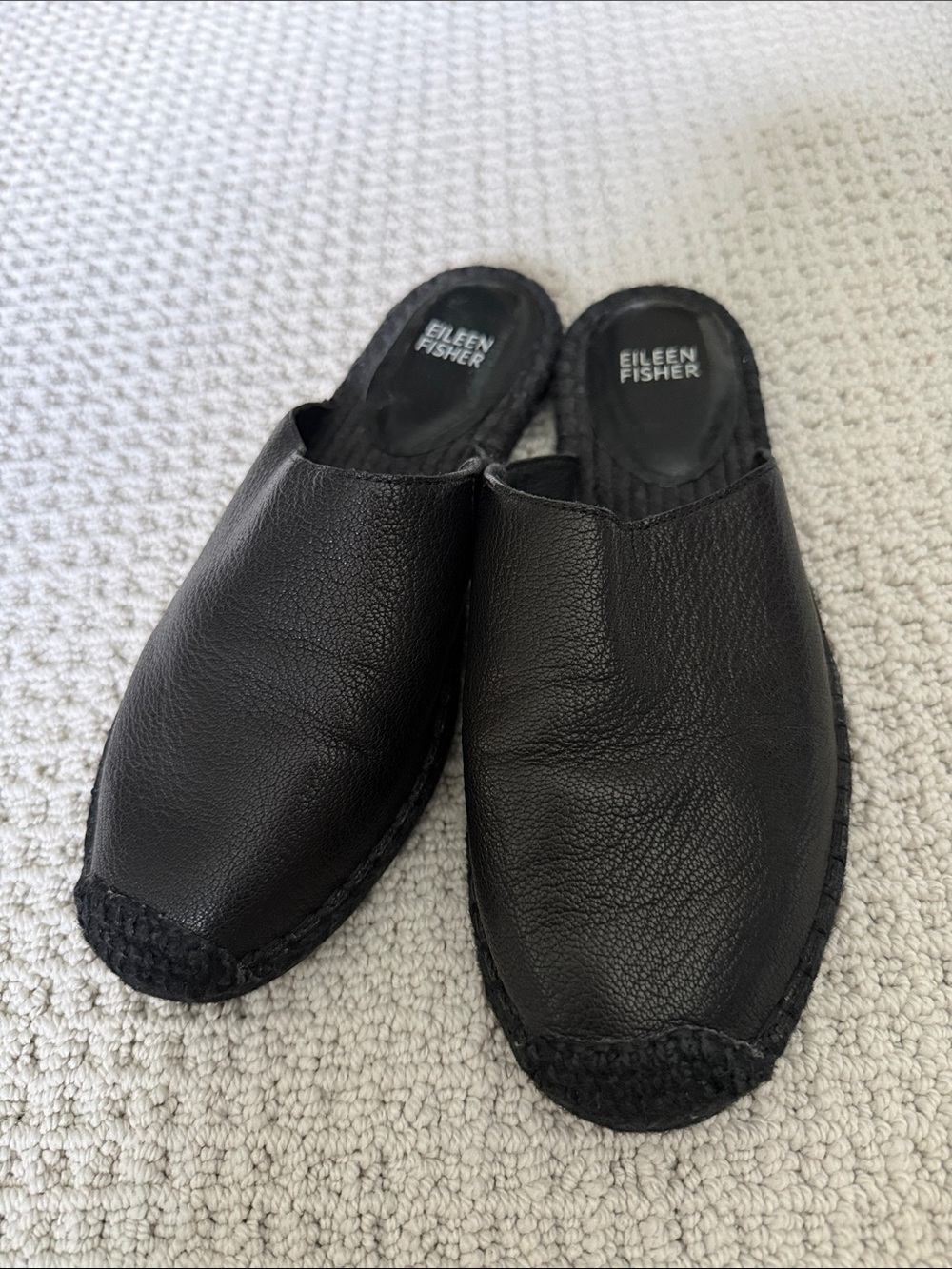 Eileen fisher leather asper drill mule size 7 1/2